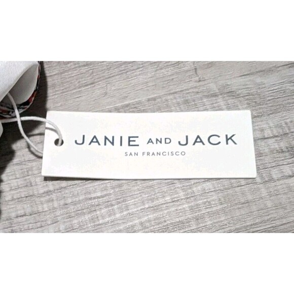 JANIE AND JACK Poppy Red Prep Paisley Dress Size 12-18 Months Girls Spring NWT - Picture 2 of 6